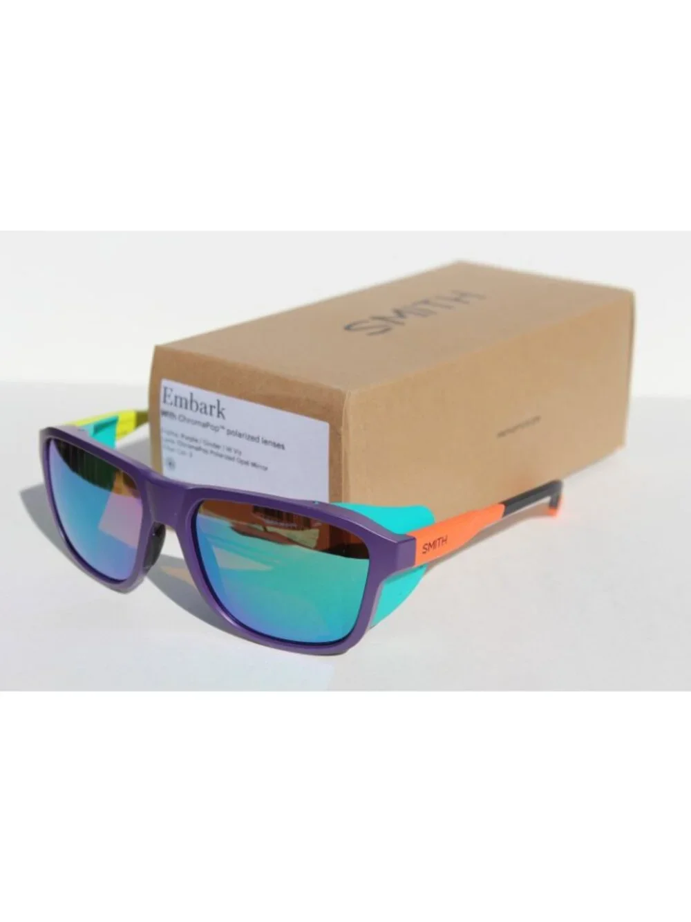 SMITH OPTICS Embark Glacier Sunglasses Purple Cinder Hi Viz/ChromaPop Opal $237 - Picture 10 of 10